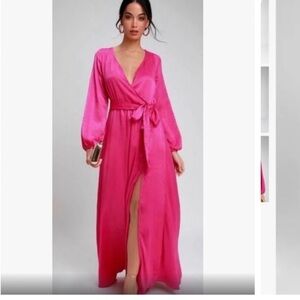 Beautiful Pink Maxi Dress Size Medium Lulus. Item 065